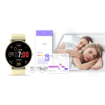 Smartwatch GIEWONT Ecru do codziennego noszenia i sportu