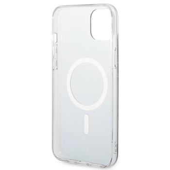 Zestaw Guess GUBPP14SH4EACSK Case+ Charger iPhone 14 / 15 / 13 6,1 czarny/black hard case 4G Print MagSafe