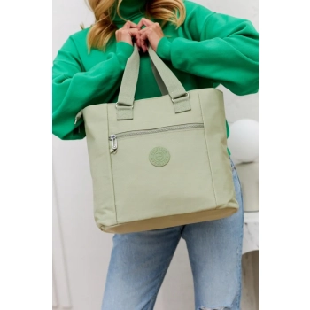 Nylonowy, pojemny shopper damski - Peterson
