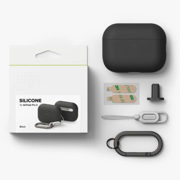 RINGKE SILICONE APPLE AIRPODS PRO 3 BLACK