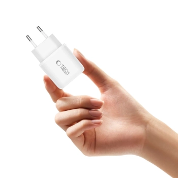 Ładowarka sieciowa Tech-Protect NCA30 PD 30W QC3.0 USB-A / USB-C + Kabel USB-C / Lightning 100cm - biała