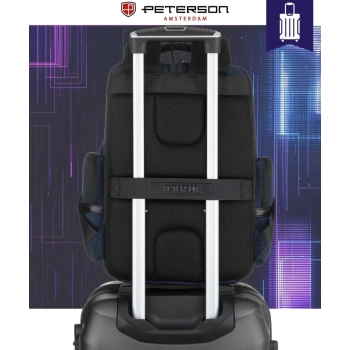 Plecak podróżny z miejscem na laptopa pojemny miejski elegancki Peterson