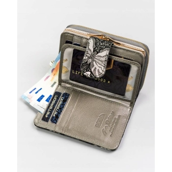 Skórzany portfel damski z systemem RFID — Peterson