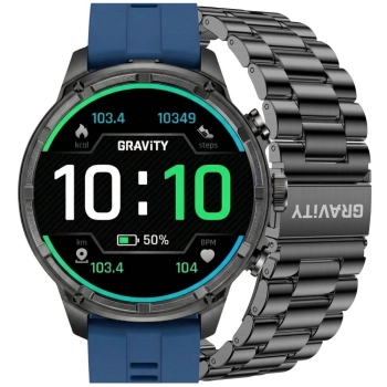 Smartwatch Gravity Czarny Pasek + Bransoleta GT41-2