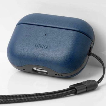 UNIQ etui Terra AirPods Pro 2 gen.Genuine Leather (2022/2023) niebieski/space blue