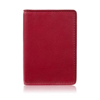 Etui na karty czerwone skórzane eleganckie RFID Paolo Peruzzi KV-05-RD