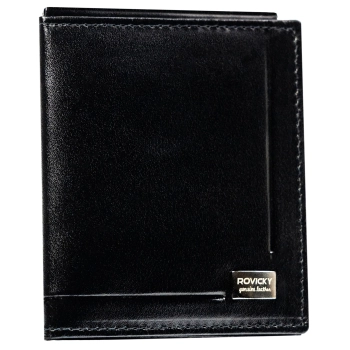 Portfel etui na banknoty karty ze skóry naturalnej slim cienkie Rovicky