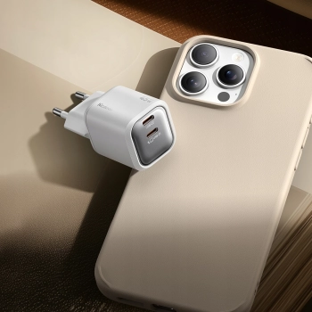 MCDODO SZYBKA ŁADOWARKA SIECIOWA DO TELEFONU ZASILACZ 2X USB-C PD GAN 45W