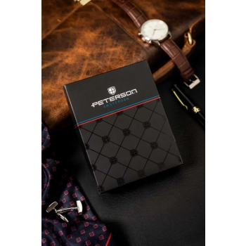 Peterson zestaw prezentowy etui na karty + elegancki brelok do kluczy
