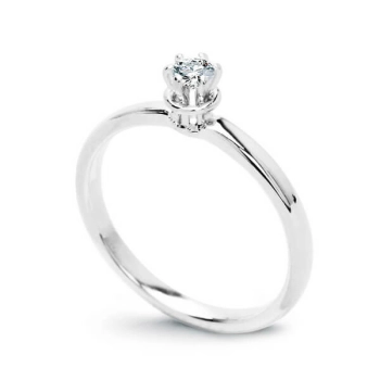 Pierścionek zaręczynowy z diamentem 0.15ct elegancki