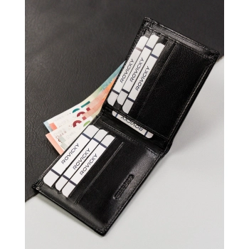 Portfel męski Rovicky® skóra naturalna ochrona RFID elegancki
