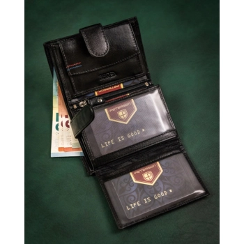Peterson zestaw portfel+pasek PTN 1542L-135-HK-BW