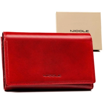 PORTFEL Damski skórzany Z211416 RED