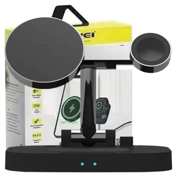 AWEI ład. indukcyjna 4w1 W2215W Fast Charging czarny/black