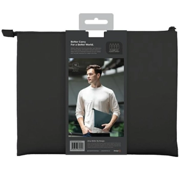 UNIQ etui Lyon laptop Sleeve 14czarny/midnight black Waterproof RPET