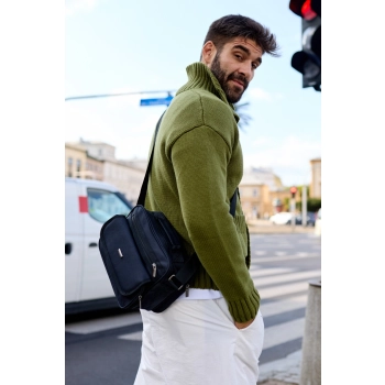 Torba męska na ramię saszetka mała crossbody listonoszka miejska PETERSON