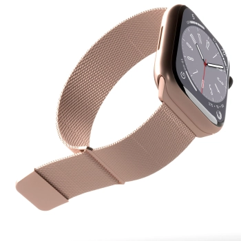 Pasek ze stali nierdzewnej Puro Milanese do Apple Watch 38 / 40 / 41 mm - różowy