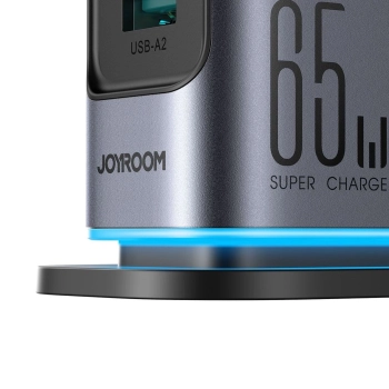 Ładowarka Joyroom JR-TCM02 GaN 65W stacja ładująca 4xUSB-C 2xUSB-A wtyczka UK - szara