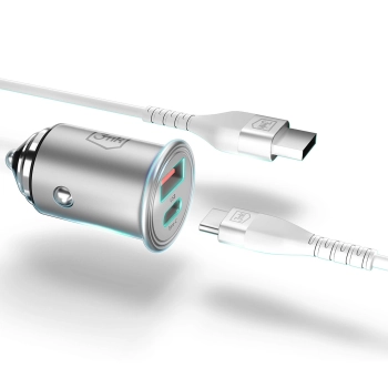 Accessories - 3mk Hyper Car Charger 45W PD QC PPS USB 1A1C Silver