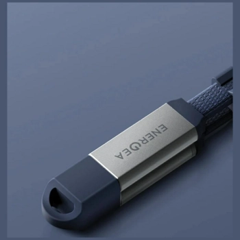 Kabel Energea Sheath Travel 2w1 USB-C do USB-C/USB-A 480Mbps 60W 1.2m pomarańczowy