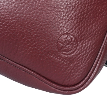 Plecak miejski crossbody damski skórzany ciemnoczerwony