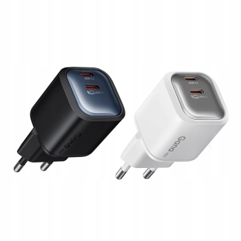 MCDODO SZYBKA ŁADOWARKA SIECIOWA DO TELEFONU ZASILACZ 2X USB-C PD GAN 45W