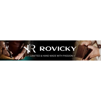 ROVICKY portfel męski pojemny skóra z ochroną RFID
