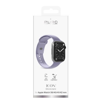 Pasek Puro Icon na Apple Watch 38/40/41/42mm - fioletowy