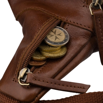 Nerka męska Peterson ze skóry naturalnej saszetka skórzana elegancka klasyczna