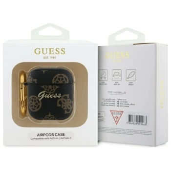 Guess GUA2PG4GPK AirPods 1/2 cover       czarny/black 4G Hook