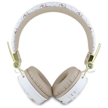 Guess słuchawki nauszne Bluetooth ENC    GUBH70E4PTMH biały/white 4G Triangle Round Shape