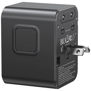 Ładowarka sieciowa USAMS Travel Adapter  CC308 USB-C + USB-A 17W 4w1 US/AU/EU/UK czarny