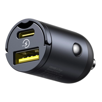 Ładowarka samochodowa Baseus Tiny Star 30W USB-A USB-C - czarna