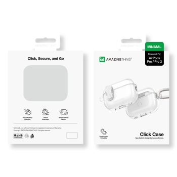 Etui silikonowe AMAZINGTHING Minimal Case do AirPods Pro 2 - przezroczyste