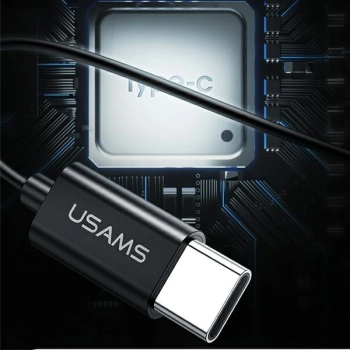 USAMS Słuchawki stereo EP-43 metalUSB-C czarny/black HSEP4301