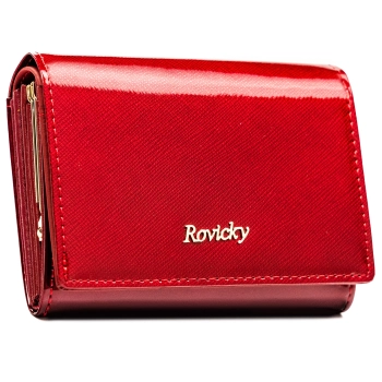 Portfel skórzany damski ze skóry naturalnej z RFID Rovicky w pudełku