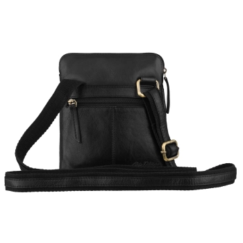 Skórzana torba męska czarna PETERSON® na ramię listonoszka saszetka crossbody
