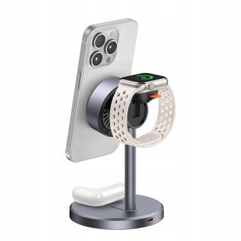 MCDODO STACJA DOKUJĄCA ŁADOWARKA INDUKCYJNA 3W1 DO IPHONE AIRPODS WATCH QI2