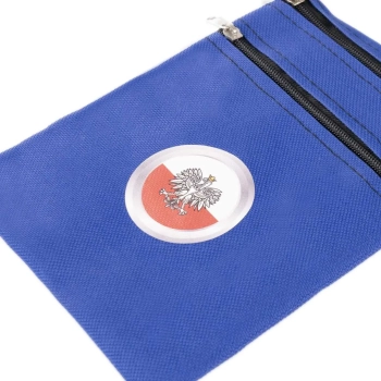 Etui na dokumenty paszportówka na szyję z flagą polski