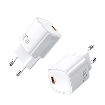 MCDODO SZYBKA ŁADOWARKA SIECIOWA DO TELEFONU ZASILACZ USB-C GAN PD QC - 30W