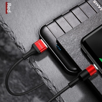 USAMS Kabel pleciony U5 2A USB-C czerwony/red 1,2m SJ221TC02 (US-SJ221)