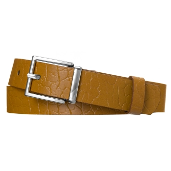 Pasek damski skórzany ZPD-S2,5GK-80 Camel b.r.