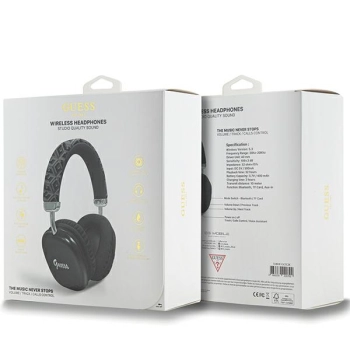 Guess słuchawki nauszne BluetoothGUBHK1GCTCSK czarny/black Gcube Metallic Script Logo