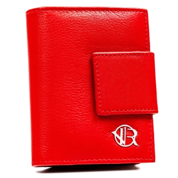Portfel Damski Skórzany Rovicky Czerwony | Elegancki na Prezent