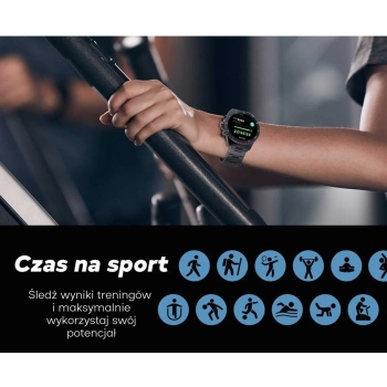 Smartwatch Męski GRAVITY GT16-2 Black / Czarna Bransoleta