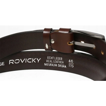 Stylowy, uniwersalny, pleciony pasek męski ze skóry naturalnej -Rovicky