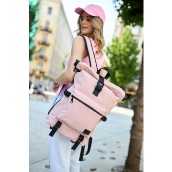 Plecak damski Peterson roll-top wodoodporny na laptop 15.6 miejski 17L