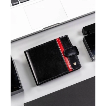 Skórzany portfel męski z systemem RFID - Rovicky
