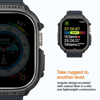 SPIGEN RUGGED ARMOR APPLE WATCH ULTRA 1 / 2 (49 MM) MATTE BLACK