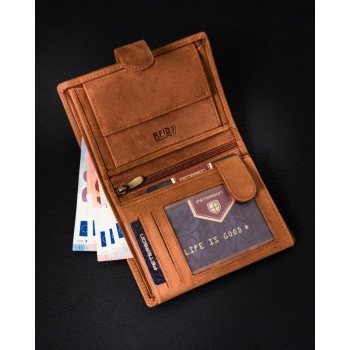 Nubukowy portfel męski z systemem RFID Protect — Peterson